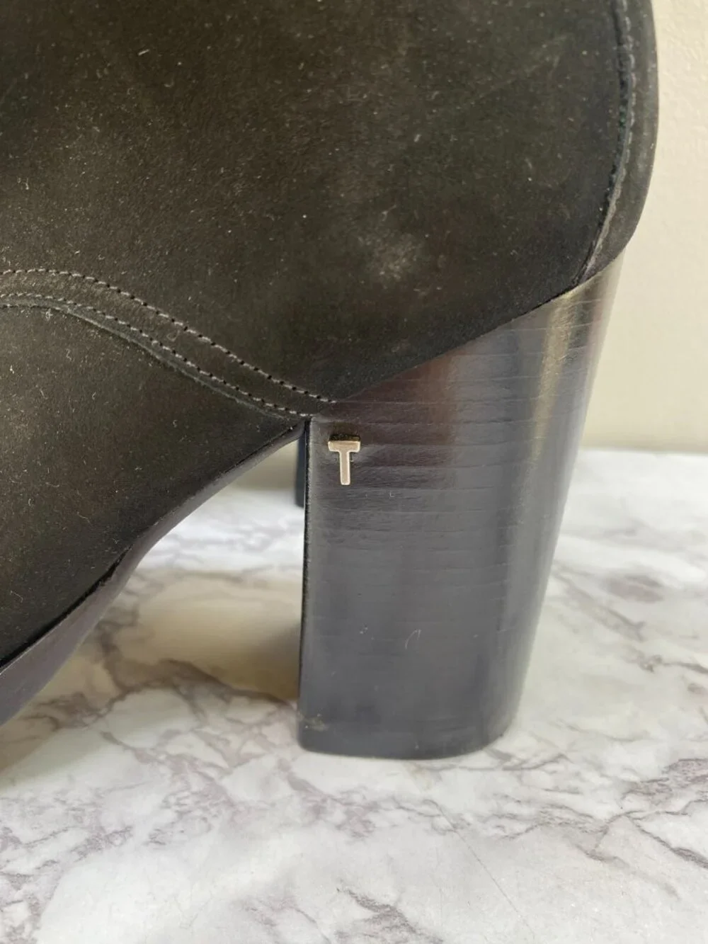 Ted Baker Women's Chunky Black Heel Lace Up Boot Sz 10